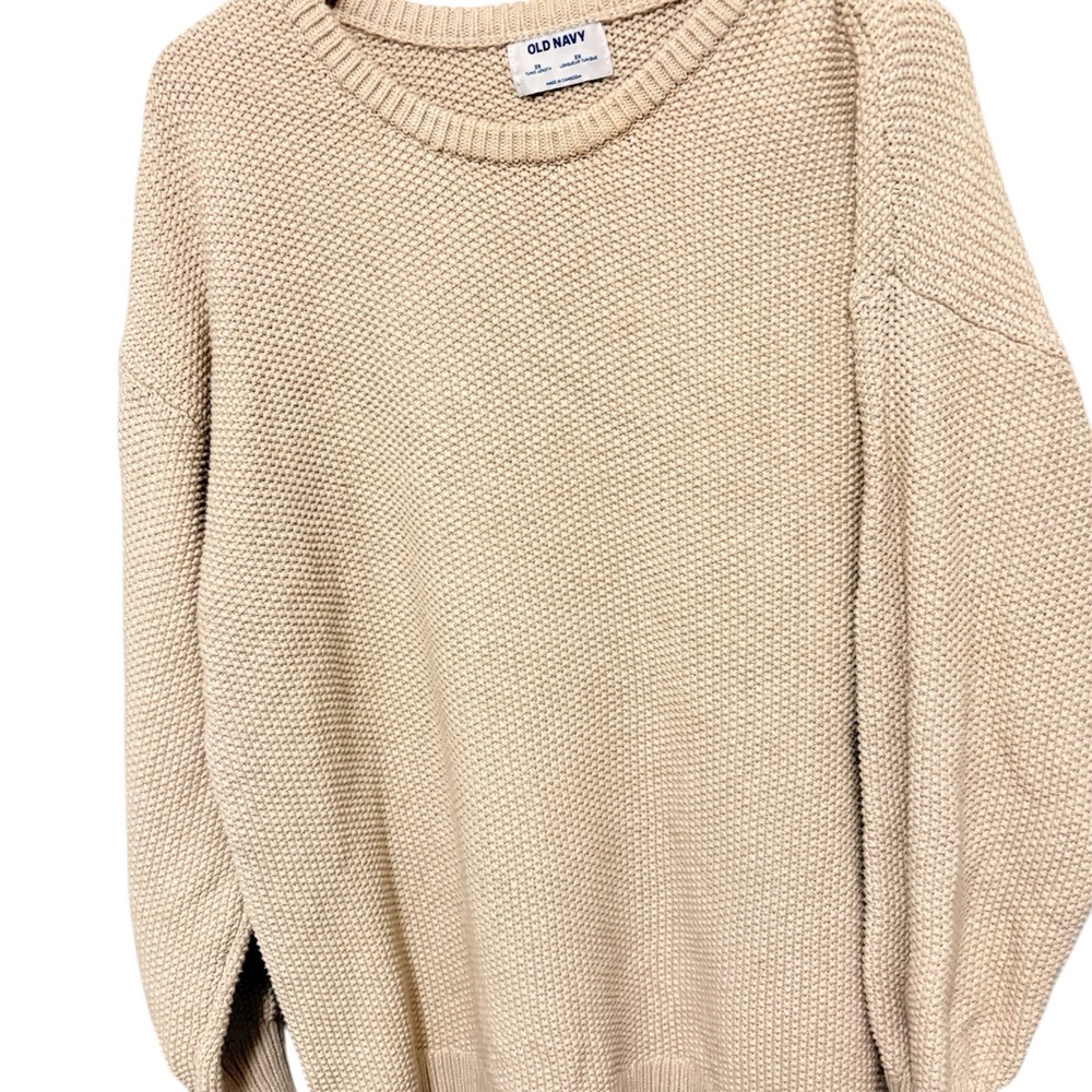 Old Navy Women's Beige Crew Neck Sweater